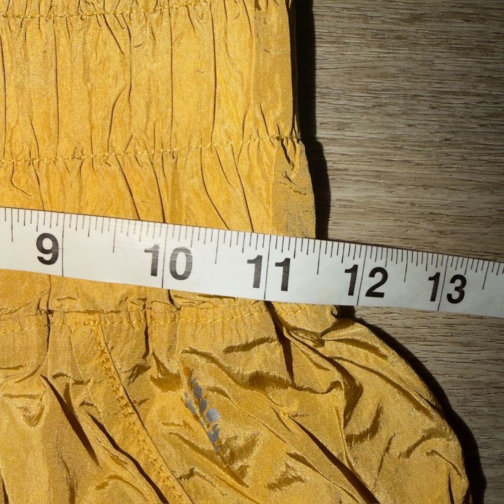 FP Movement The Way Home Shorts Mustard Yellow High Waist Smocked Athletic XS - Picture 3 of 8